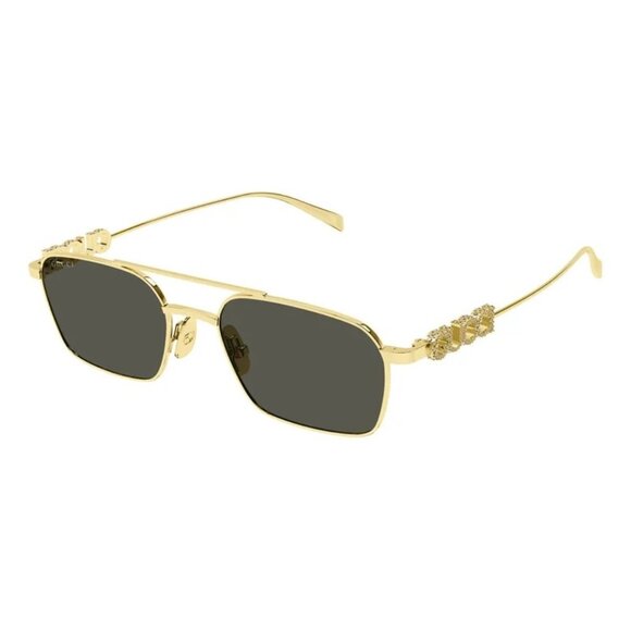 NEW GUCCI SUNGLASSES GOLD UNISEX EYEWEAR GUCCI GG1804S 001